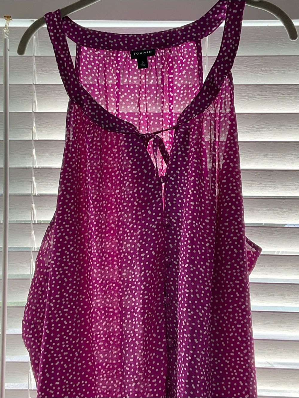 torrid Magenta Polka Dot Sleeveless Camisole